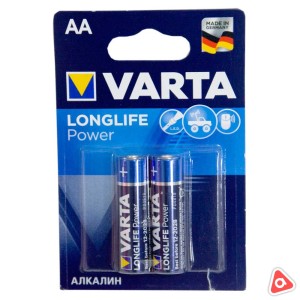 Батарея Varta Longlife Power АА пальчик оригинал /уп 2 шт - синяя 6955/4906
