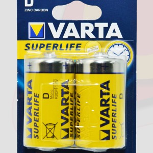 Батарея Varta Superlife D большие желтые / в уп 2 шт / 2020