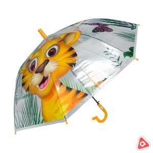 Зонтик подростковый гелевый прозрачный с рисунками