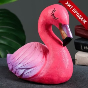 Копилка Фламинго большой,фиолетовый с розовым /4849263