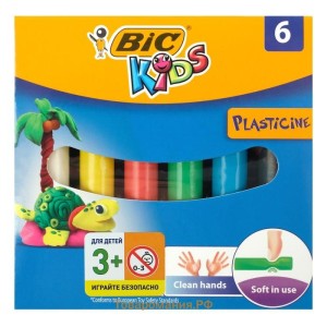 Пластилин 6 цветов "Bic Kids" /947712