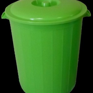 Ведро для мусора 40 л пластик с крышкой салатовое