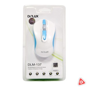 Мышь беспроводная Delux, DLM-137OGM, 3D, Оптическая