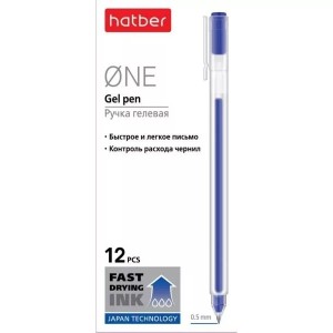Ручка гелевая HB "ONE" синий стержень 0,5 мм /уп 12 шт /058627