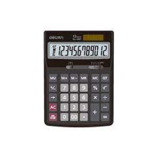Калькулятор 12 разр Deli 1507 черный 170х122мм