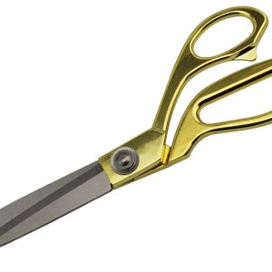 Ножницы Scissors средние металлические с золотой ручкой/ 6624