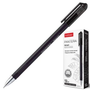 Ручка гелевая HB "Pantera" чёрный стержень 0,5 мм /уп 12 шт/ 060860
