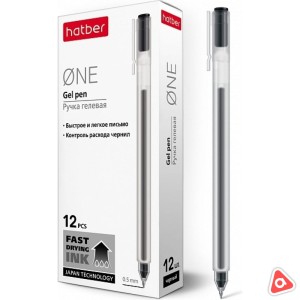 Ручка гелевая HB "ONE" чёрный стержень 0,5 мм /уп 12 шт /058623