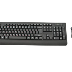 Клавиатура + мышь Delux DL-6091OGB (беспроводная), черная