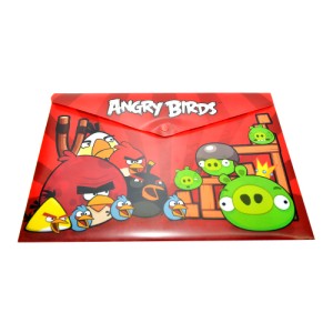 Папка - конверт на кнопке А4 Angry Birds HATBER красная 10392/ синяя 10440
