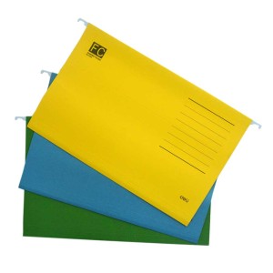 Папка подвесная Deli ,А4+ желтая, зеленая, синяя / упак 25