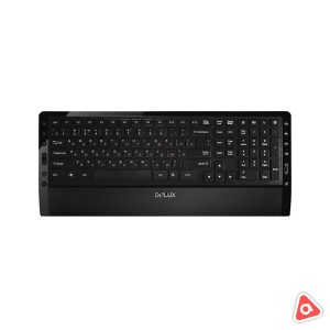 Клавиатура Delux DLК -1900UB,беспроводная, мультимедийная, ультра-тонкая,USB,