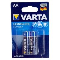 Батарея Varta Longlife Power АА пальчик оригинал /уп 2 шт - синяя 6955/4906
