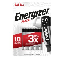 Батарея Energizer Max Plus ААА мизинчиковые щелочные /уп 4 шт
