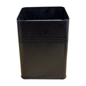 Корзина 18,5 л Durable для мусора металлическая черная с декоративной перфорацией
