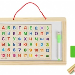 Доска детская маркерно-магнитная + русский алфавит 35х24 см(Figsaw puzzle)