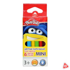 Карандаши 6 цв Play-Doh MINI PDCP-US1-3QPM-6