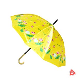 Зонтик для взрослых полуавтомат с цветами / 3233