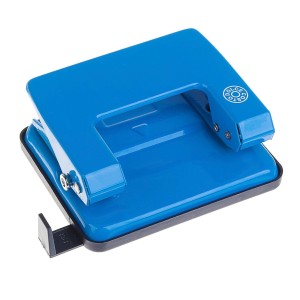 Дырокол Dolce Costo до 20 листов металлический, синий с линейкой D00084