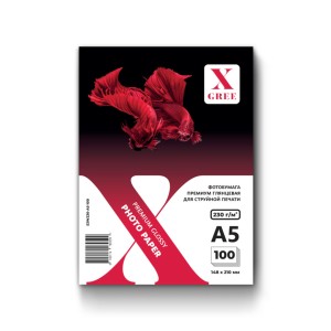 Фотобумага X-Gree A5 230 г/м2 глянцевая премиум для струйной печати в пач 100 л
