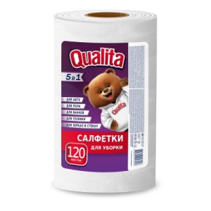 Тряпка рулонная "QUALITA " 120 листов/6018