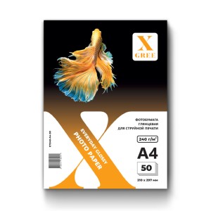Фотобумага X-Gree A4 240 г/м2 одностороняя глянц в пачке 50 л /кор 20 шт