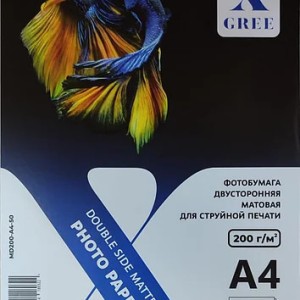 Фотобумага X-Gree А4 200 г/м2 двусторонняя матовая в пачке 50 л