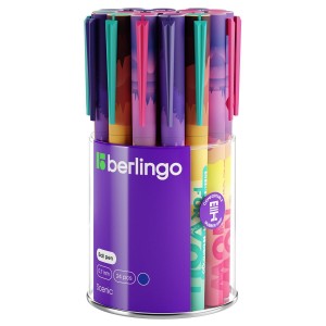 Ручка шариковая Berlingo "Scenic" 0.7 мм синий стержень, ассорти /уп 24 шт/07516