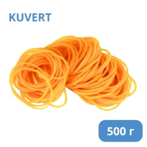 Резинки для денег "Kuvert" 500 гр желтая в полиэтил пакете /1501