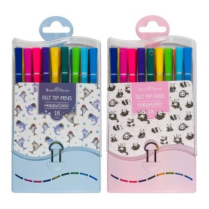 Фломастеры 18 цв. BrunoVisconti HappyColor в пластик пенале / 32-0044