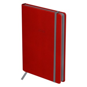 Ежедневник 176 л, датир 2026г А5 BG "Contrast.Berry" красный в линию, цветной срез, на резин/09464