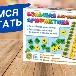 Игра обучающая "Большая деревянная арифметика" доска / 7953