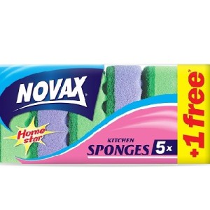 Губки для посуды "Novax" 5+1 /уп