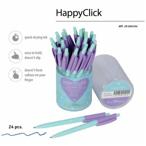 Ручка шариковая BV HappyClick автомат Зефирные Единорожки 0.5 мм, синий стержень