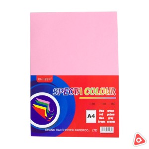 Цветная бумага A4.80гр Specta colour (розовый) 334