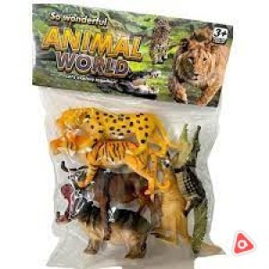 Набор диких животных 8 шт в пакете /Q202-8