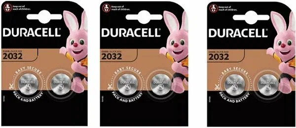 Батарея таблетки DURACELL/ CR 2032 / в уп 2 шт