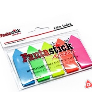 Закладки для книг 5 цв. Fantastick 45 x1.2 cm (стрелка, пластиков) 25л/в кор 60 шт