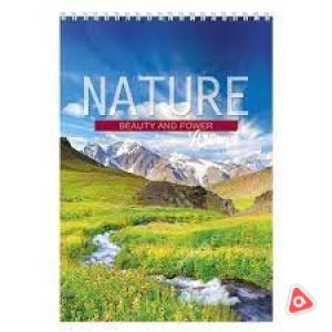 Блокнот на пружине А5 Nature "Зеленые пейзажи" 40 л в клетку / 6932