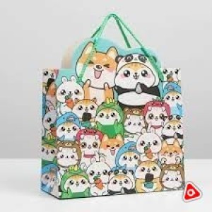 Пакет подарочный 25х26х10см/мультяшки /0712