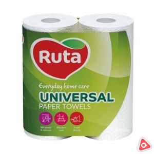 Бумажные полотенца "Ruta" белые Universal /уп 2шт