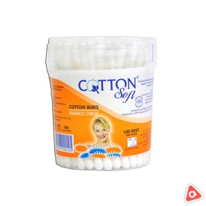 Ухочистки Lady Cotton ватные палочки 200 шт круглая коробка