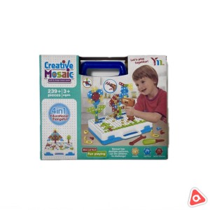 Конструктор "Creative Mosaic" с дрелью и отверткой в чемоданчике /YM002