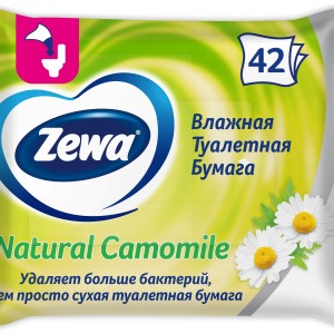 Бумага туалетная влажная "ZEWA" Camomile / ромашка / 42 шт