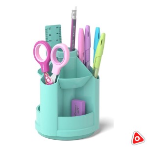 Органайзер 6 предметов ErichKrause Mini Desk "Pastel Mint" вращающийся мятный пластик / 53690