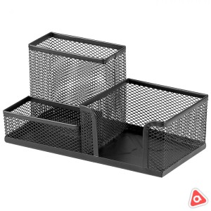 Органайзер без напол. BASY металлический сетчатый 3 отдела черный /9058