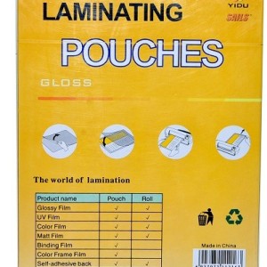 Пленка для ламинирования А4 POUCHES/Yidu 100 микрон/216х303mm