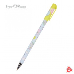 Ручка шариковая BV HappyWrite ЛАМЫ 0,5 мм, синий стержень /уп 24 шт