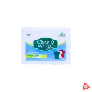 Мыло хозяйственное "Clean&White" 250 гр белое/ уп 2 шт