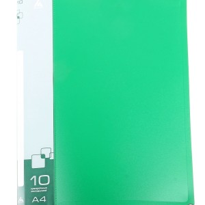 Папка с файлами 10 шт БЮРОКРАТ зеленый 816924